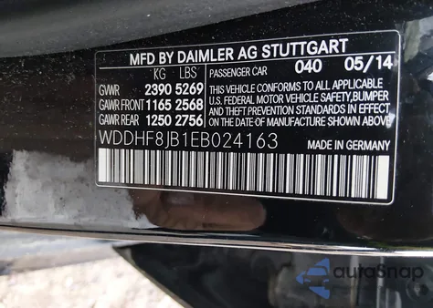 2014 Mercedes-Benz E 350 4Matic z USA, uszkodzony, nr VIN WDDHF8JB1EB024163